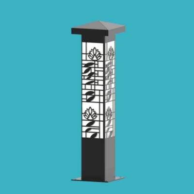 LI-8177 Lotus Pattern Decorative Bollard